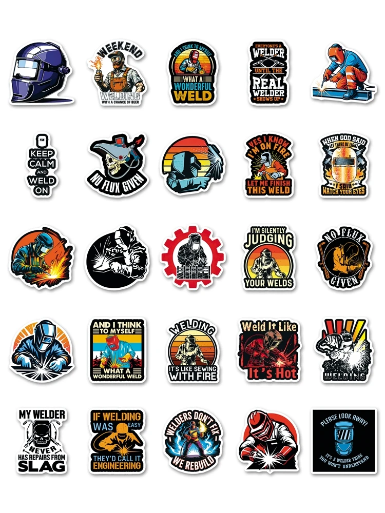 50pc Cartoon Welding Cartoon Cute Graffiti Stickers Suitcase Laptop Skateboard Personalized Stickers