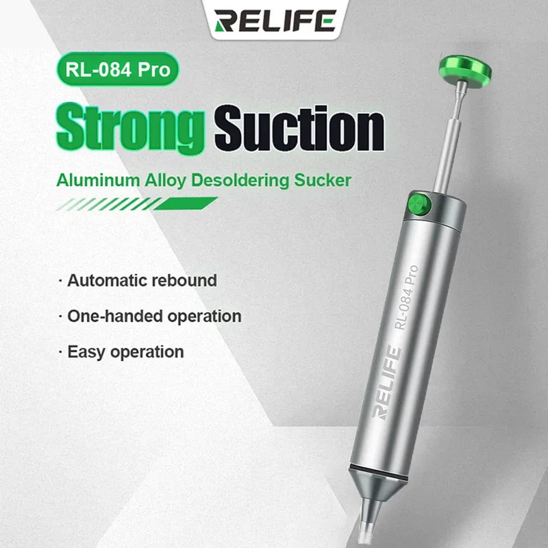RELIFE RL-084Pro Aluminum Alloy High Temperature Resistant Strong Desoldering Tool for Motherboard PCB Repair Desoldering Tool