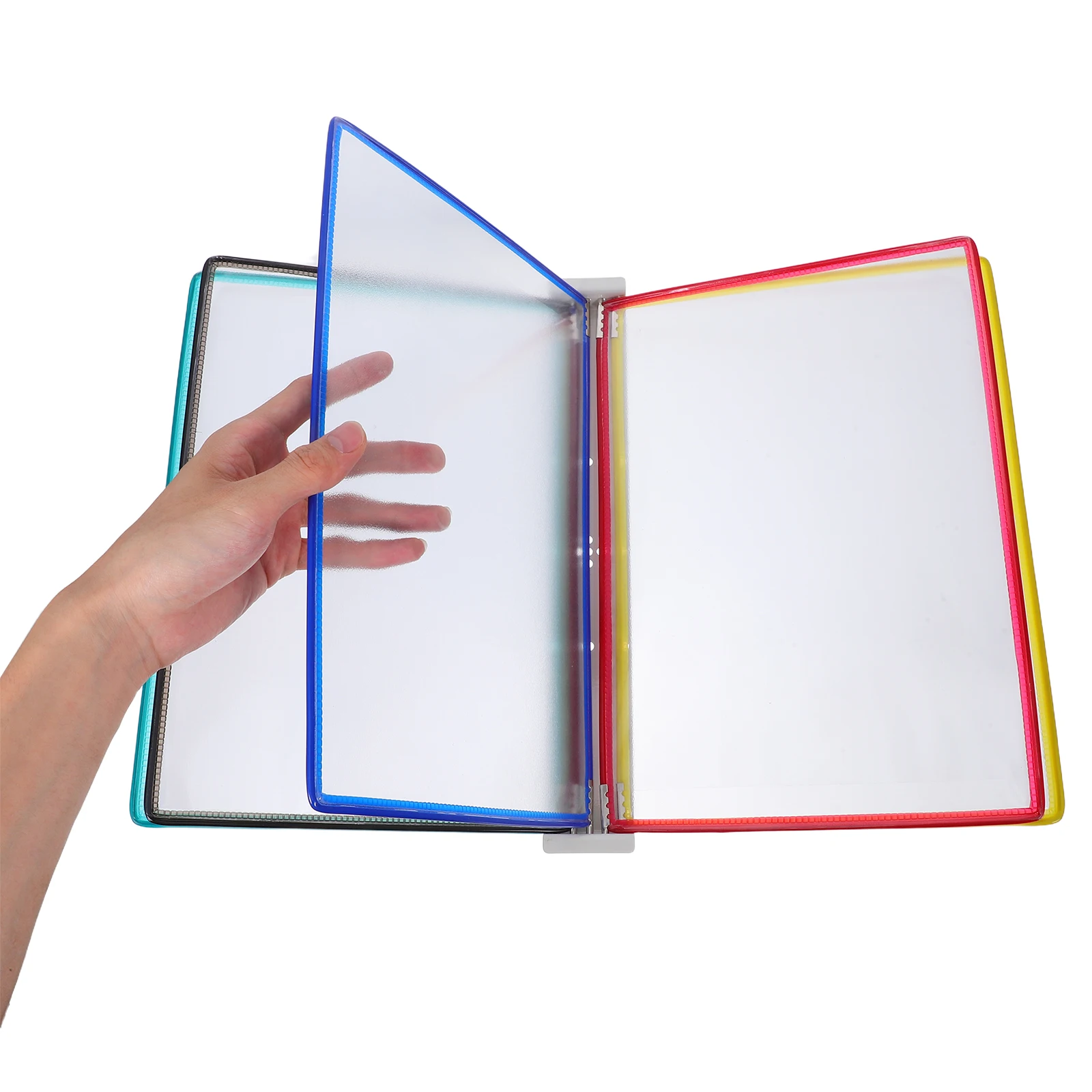 

Wall Mounted A4 File Folder Holder 5 Page Flip Document Rack Magazine Wall Display Organizer Holder For Office Classroom