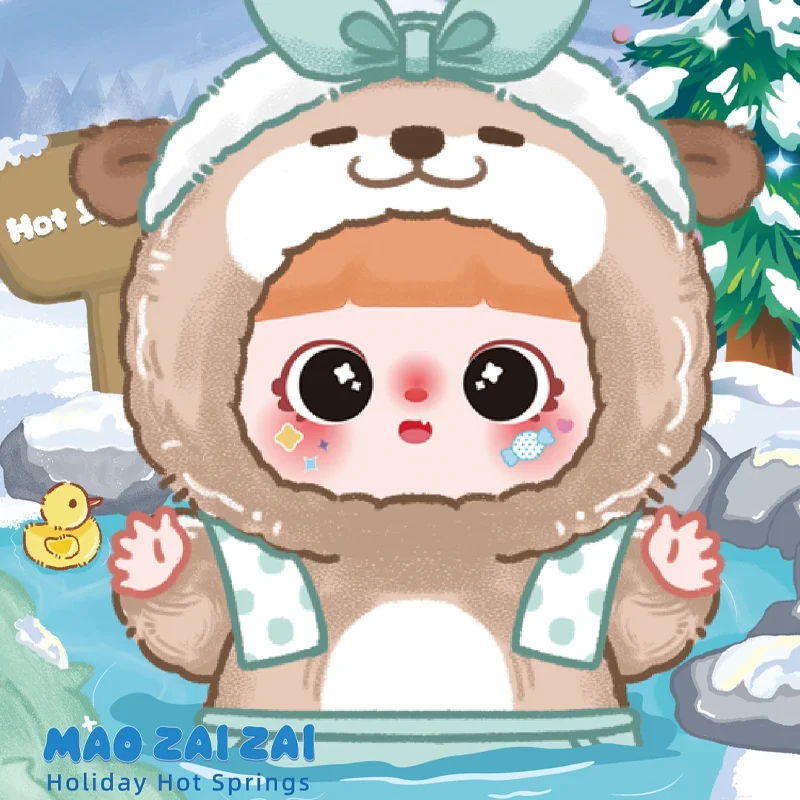 

Samuel Kitten Maozaizai Holiday Hot Sprngs Trendy Toys Cute Dolls Vinyl Plush Blind Box Backpack Charm Pendant Mystery Box Gift