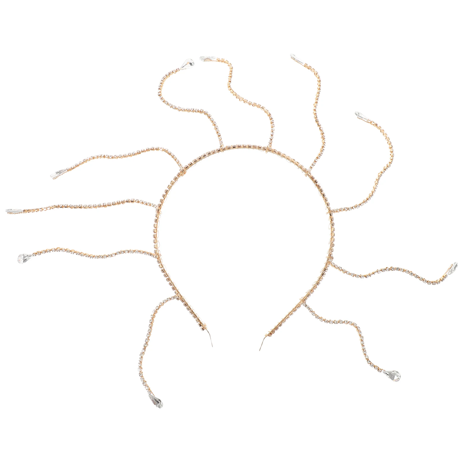 

Элегантный свадебный головной убор со стразами, цепочка для волос на лоб, тиара ручной работы, свадебный аксессуар для волос, повязка на голову подружки невесты