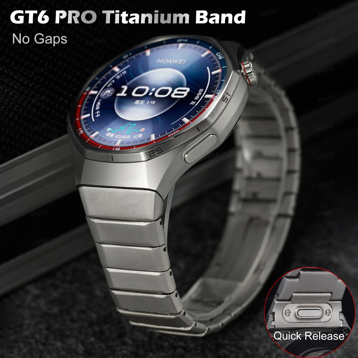 Original No Gaps Titanium Strap For Huawei Watch GT6 Pro Metal Quick Release Disassembly Metal Bracelet for Huawei Watch GT6Pro