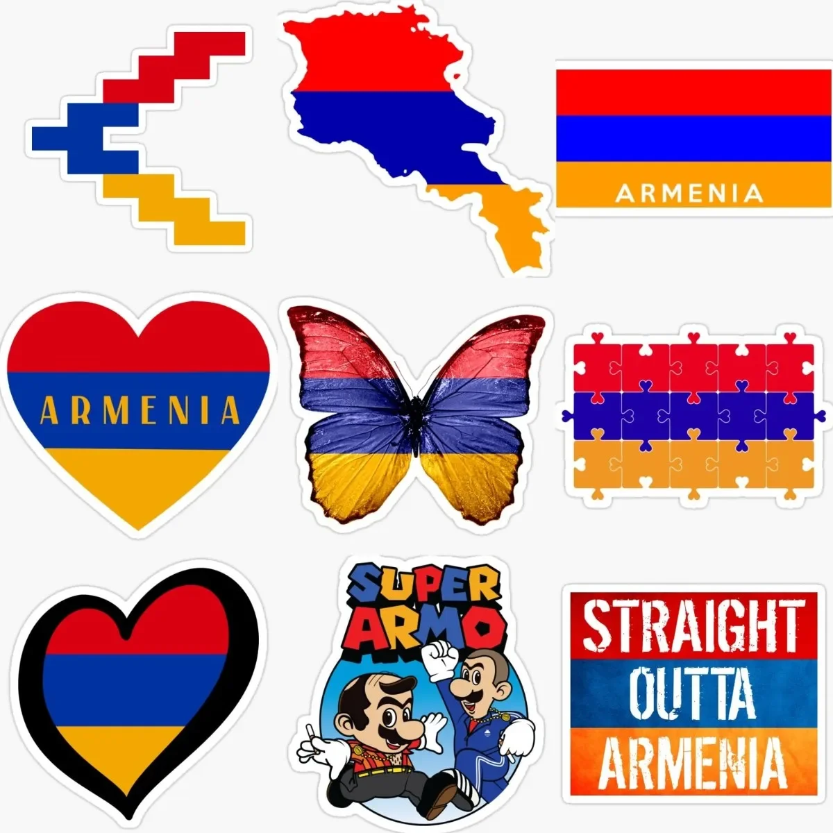 

Creative AM Armenia Flag Stickers for Decorate Car Van Window Motorcycle Helmet Truck Bicycle Wall Room Table Decal Accessories