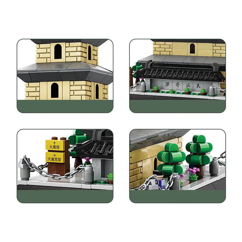 Creatieve China Beroemde Historische Architectuur Model Bouwsteen Dayan Pagode Bakstenen Educatief Speelgoed Collectie Voor Geschenken