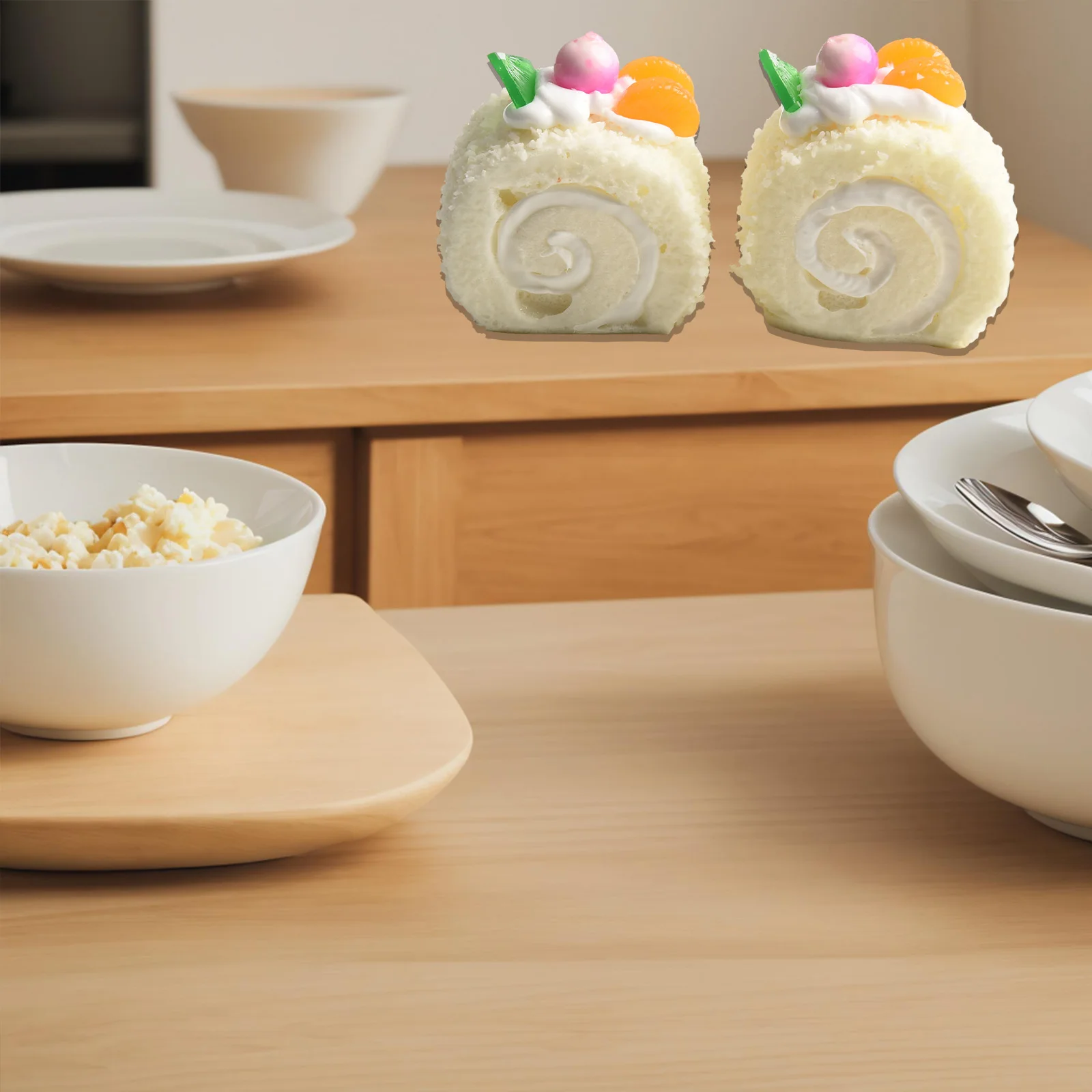 Decorative Cake Fake Cake Model Home Refrigerator Decoration Non-deformable Simulated Cake Colorful Design PU Material