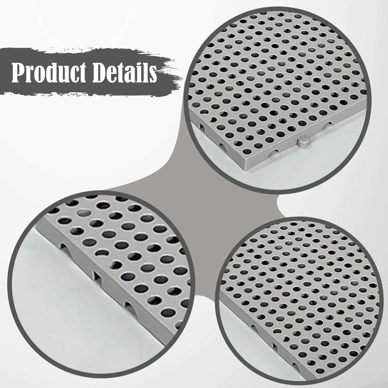 Paleta de plástico respirável à prova d'água, plataforma de armazenamento durável para uso interno e externo em armazém