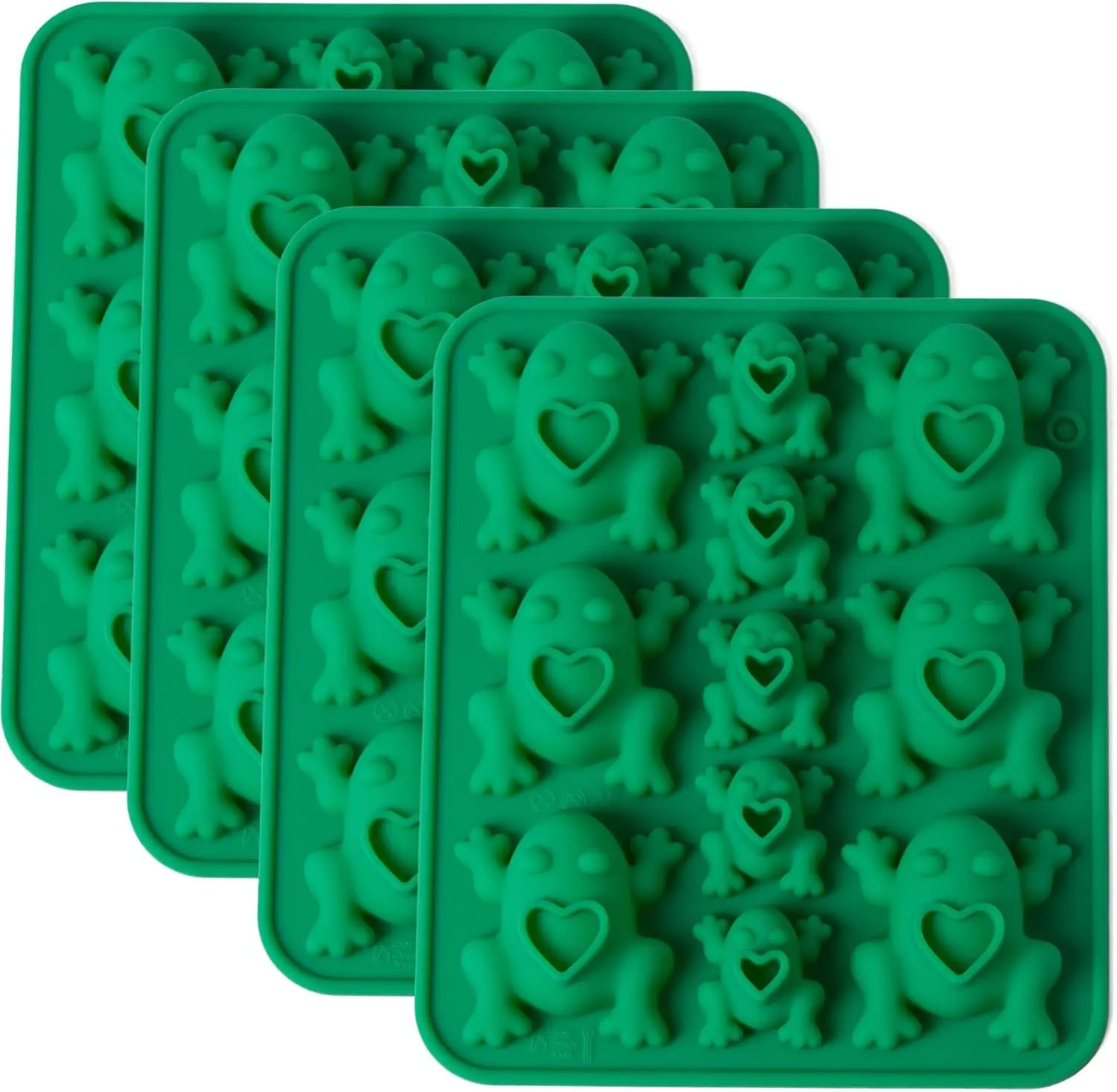 

4 Pack 11 Cavity Frog Silicone Molds Extra Thick Candy Bar Fondant Chocolate Mould Plaster Epoxy Resin Molds Cake Decoration