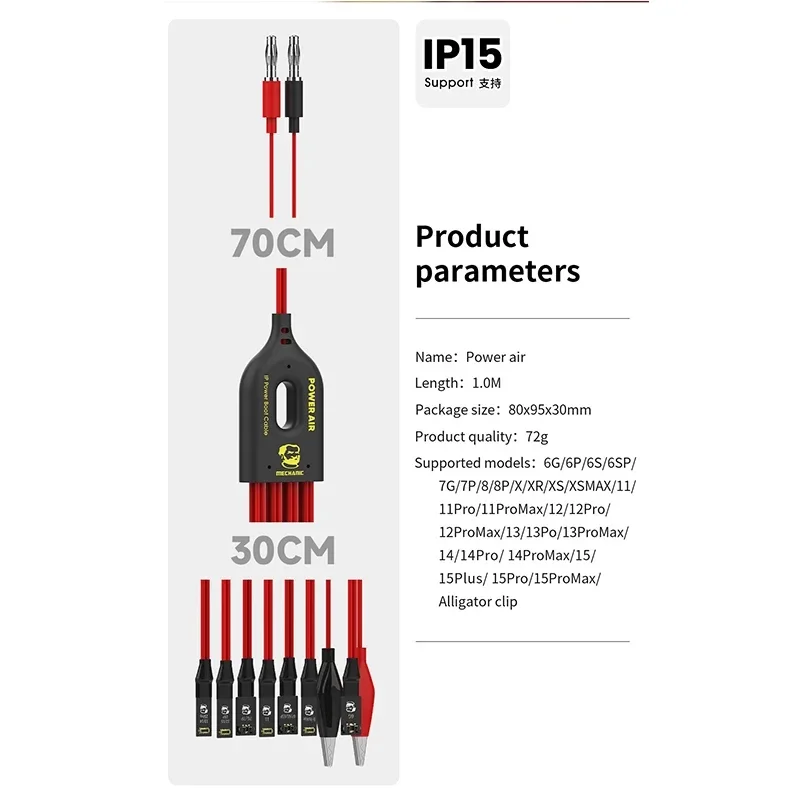 Imagem -06 - Mecânico Power Air Power Boot Cabo Ferramenta Motherboard Repair Supply Test Boot Cabo Tool Adequado para Iphone 615pro Max