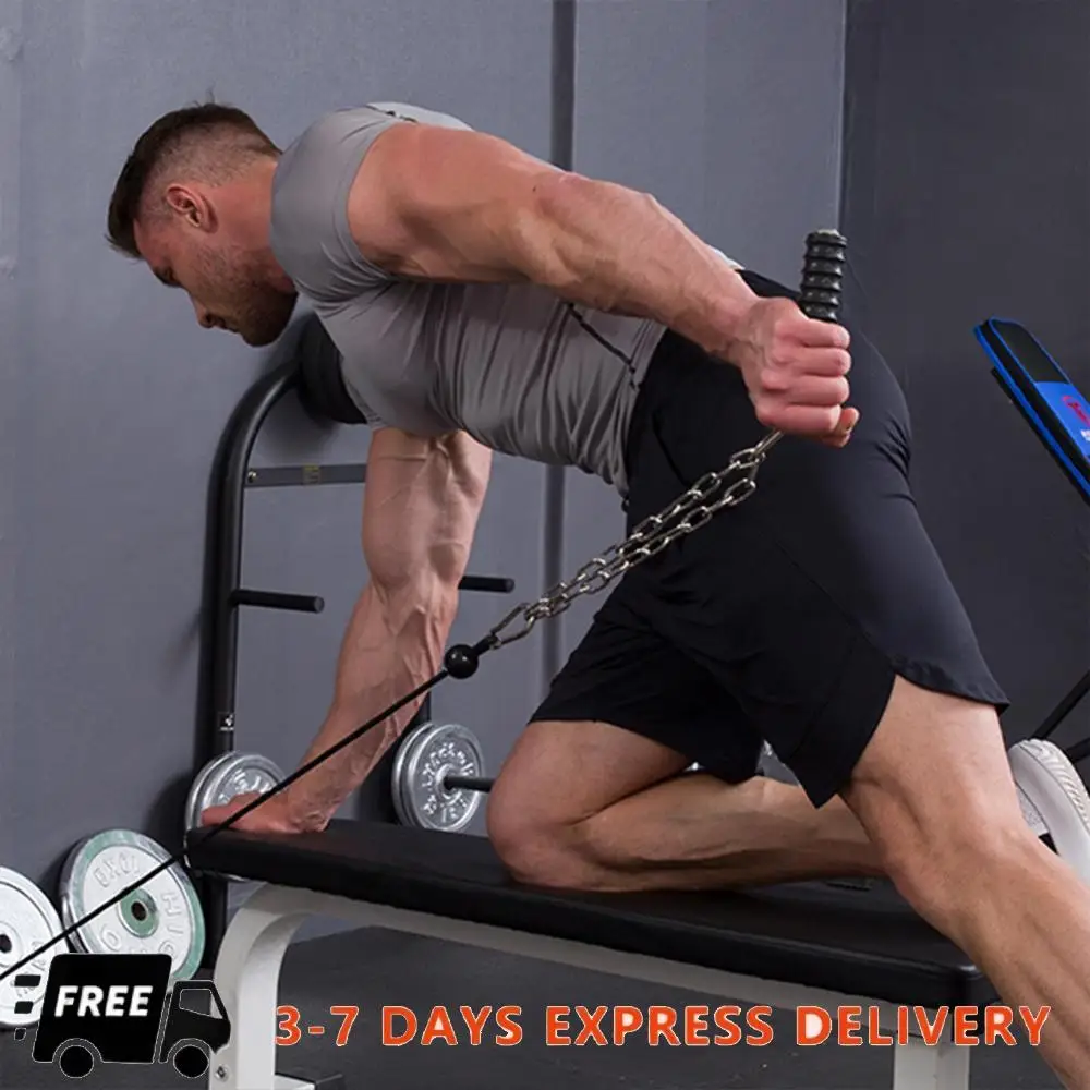 

Отжимная одинарная ручка для спортзала. Тяговая ручка для фитнеса. Тяжелая ручка для упражнений. Сверхмощная ручка для упражнений для шкивов кабельной машины.