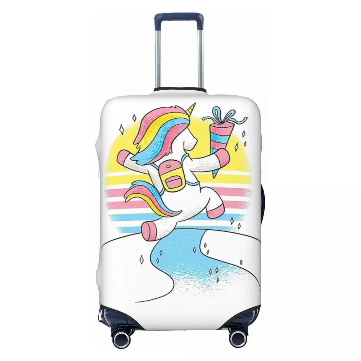 Happy Kinder Unicorn Print Luggage Protective Dust Covers Elastic Waterproof 18-32inch Suitcase Cover Travel Accessories