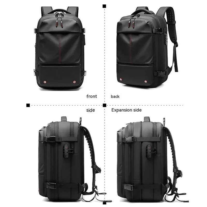 Men Women 19 Inch Laptop Computer Backpack Vacuum Compression Travel Business Large Capacity School Backpack Expand Outdoor Bags