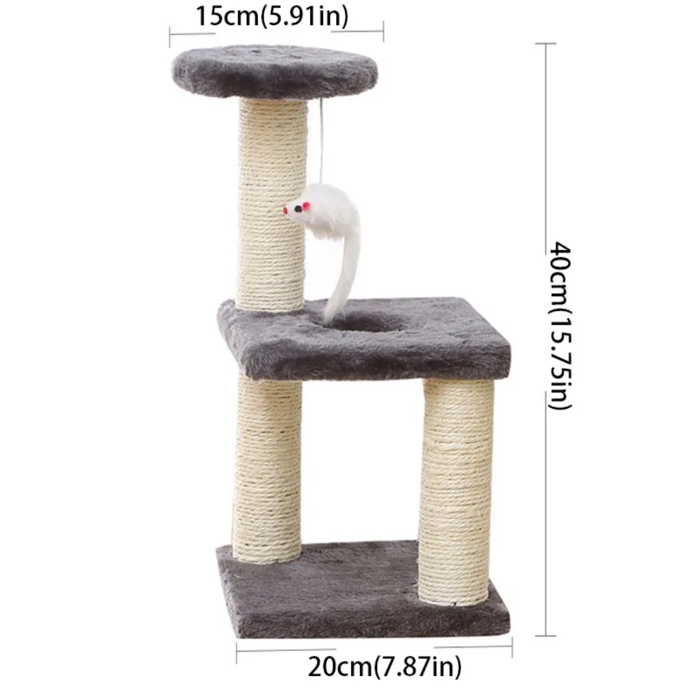 

3-Layers Cats Scratching Post Three Pillars Sisal Rope Cat Climbing Frame Durable Sturdy Paper Tube Pet Furniture Pet Supplies