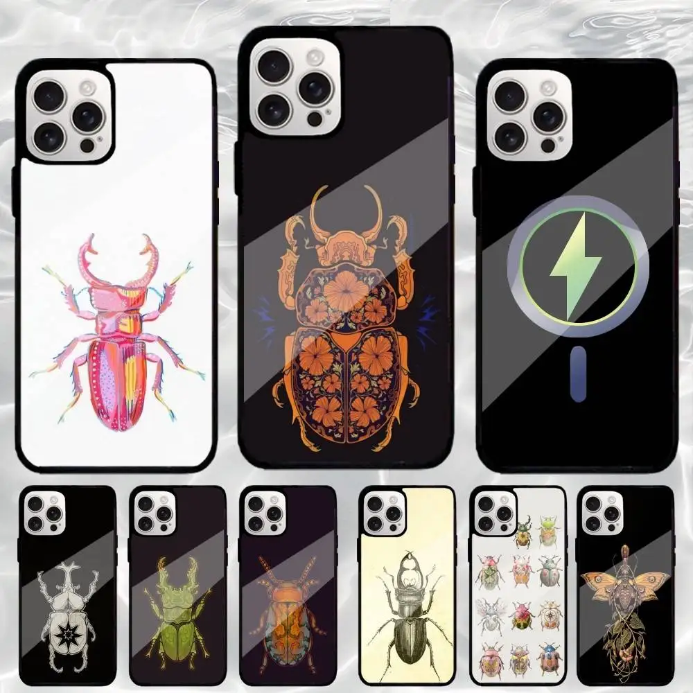 

B-Biology Art Insects Bugs Phone Case For iPhone17,16,15,14,13,12,11 Plus,Pro Max Magnetic Magsafe Wireless Charging