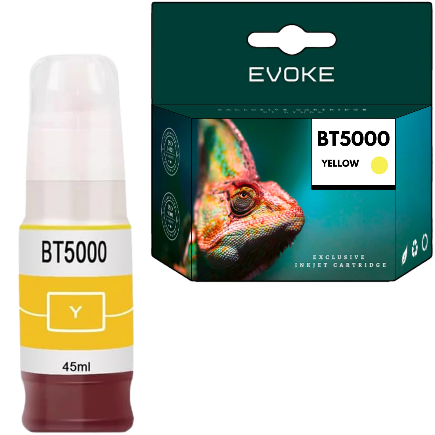 Evoke Compatibele Inkt voor Brother Bt-5000Y Bt5000Y Geel 50 ml 5000 Pagina's Dcp-T220 T225 T226 T300 T310 T420W T425W T426W T500W T510W T520W T525W T700W T710W T720Dw T820Dw; Mfc-T910Dw T920Dw