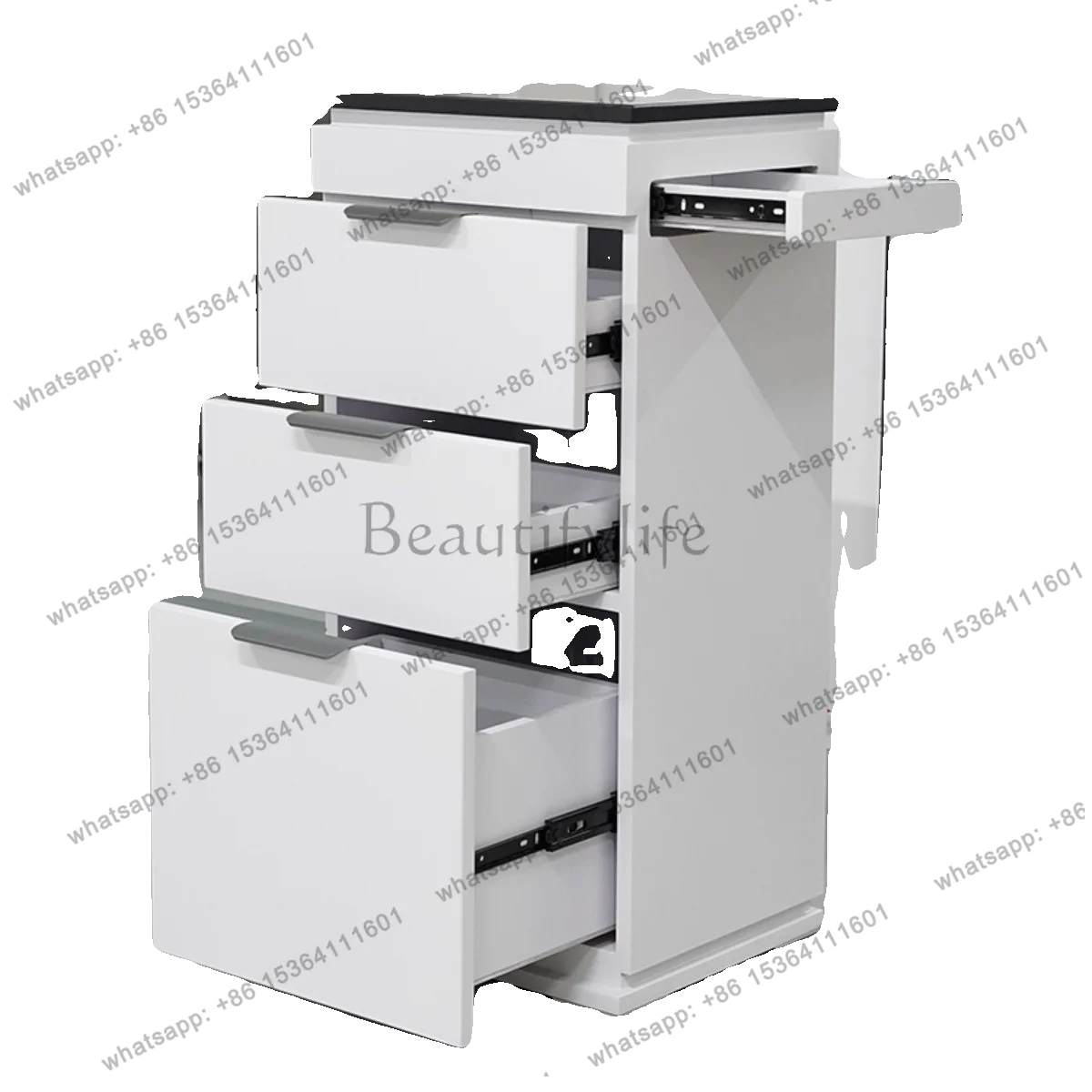 Barber shop special white simple high-end perm and dyeing tool cart storage drawer cabinet