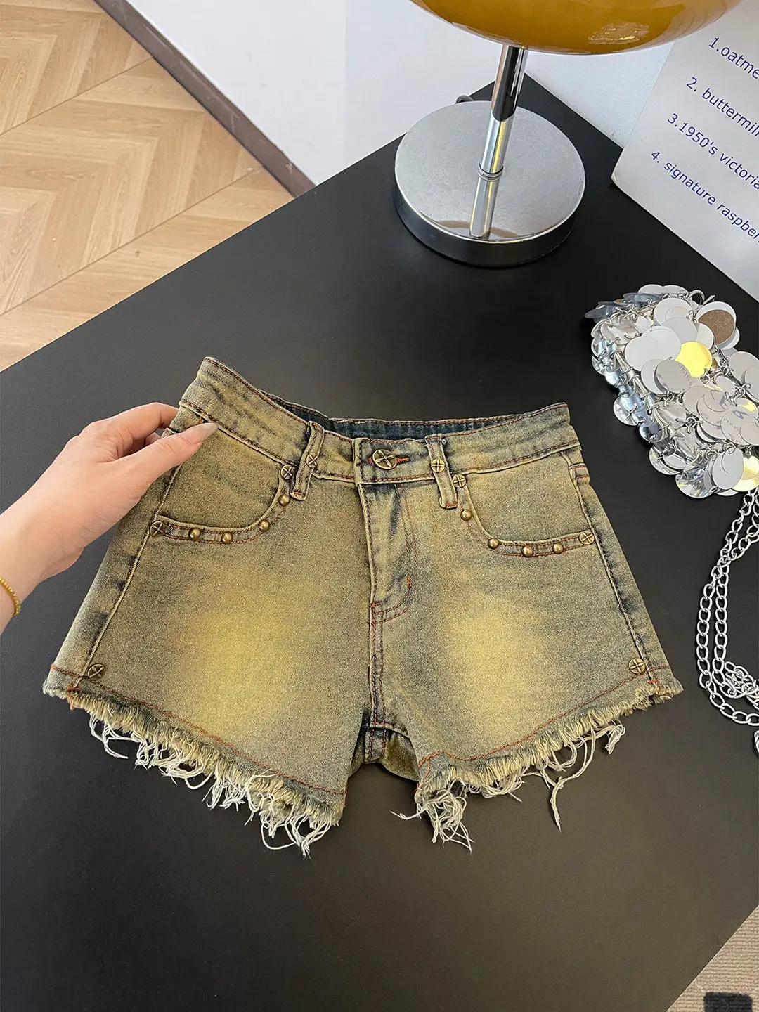 Women's Denim Shorts Vintage 2000s Y2k Gyaru A-Line Micro Jeans Nightclub Shorts High Waist Hot Cowboy Pants Shorts Summer 2026