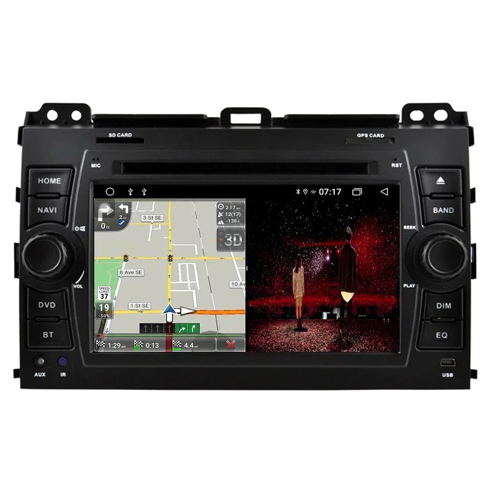 DSP 5G For Toyota Land Cruiser Prado 120 LC120 GPS Car Radio Multimedia Video Player Autoradio Android Navigation GX470 with DVD