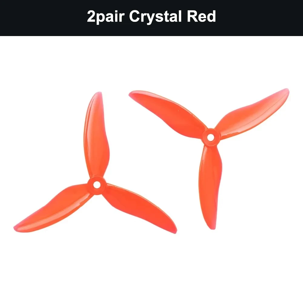Gemfan Hurricane 51499 5.1x4.9x3 3-blads 7mm Sprint Propellers (2 paar) - 5-inch prestatie