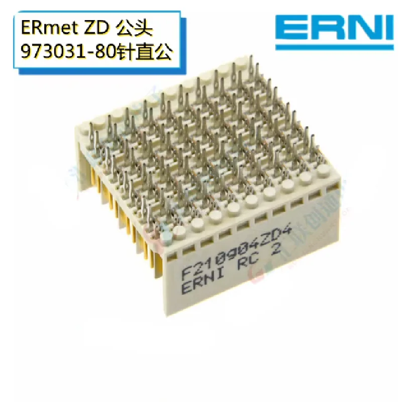 1Pcs/Lot   ERNI Electronics original 973031 Backplane connector ERmet ZD High speed 2.5 spacing 80P male seat CPCI crimping