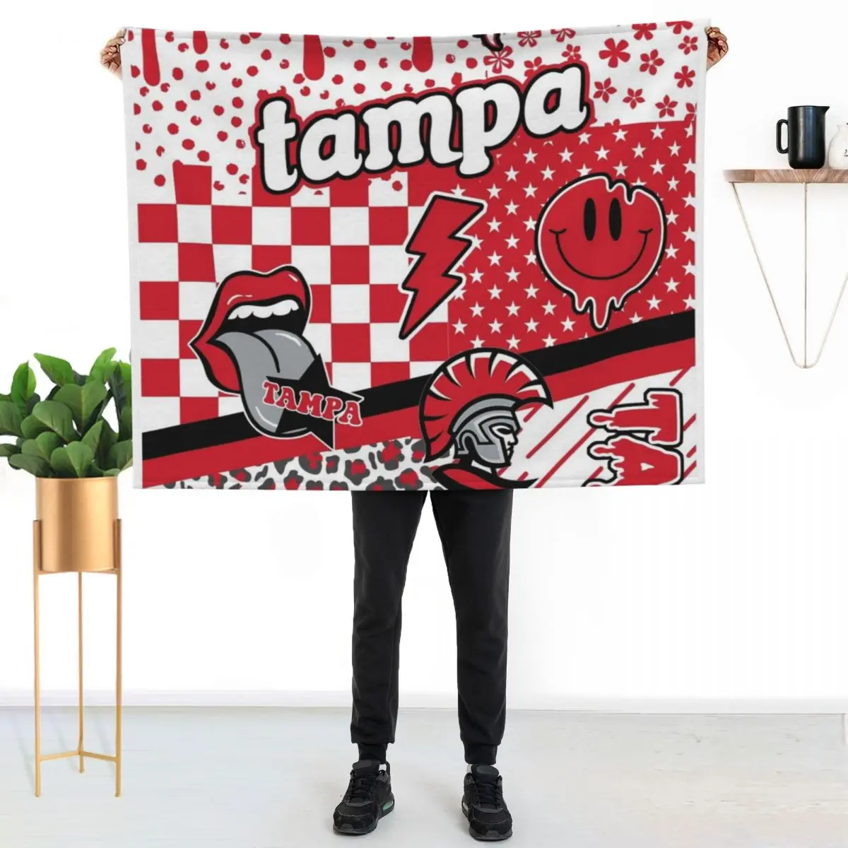 Tampa Throw Blanket blankets and throws Sleeping Bag Extra Large Throw bed plaid Blankets For Baby Decorative Sofas Blankets