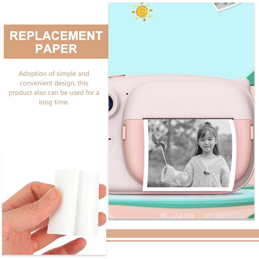 6pcs Thermal Printer Roll 6-Pack Instant Camera Refill Printable Paper Roll For Children Transfer Photo Printing Compatible