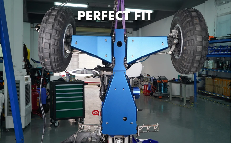 NICECNC Aluminium-Vollchassis-Schutzplatte für Yamaha YFZ 450R 2009-2024 ATV, Schwingarm-Unterfahrschutz für Yamaha YFZ450R – Detail 3