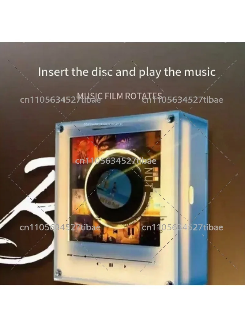 Singing Acrylic Jewelry Refrigerator Magnetic Turntable Machine with NFC Sensor, Night Light, 128G Memory Card