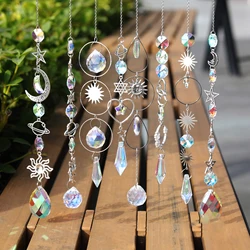 Crystals Wind Chime Pendant Sun Catchers Handmade Jewellery Garden Hanging Decoration Rainbow Chaser Ornament Window Garden Deco