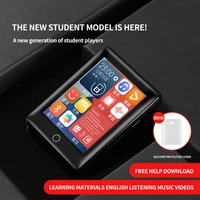 Reproductor de música MP3 de 3,0 pulgadas con pantalla completa de Metal, Bluetooth 5,0, reproducción externa, paseo portátil pequeño, pantalla táctil MP4/FM/e-book/re