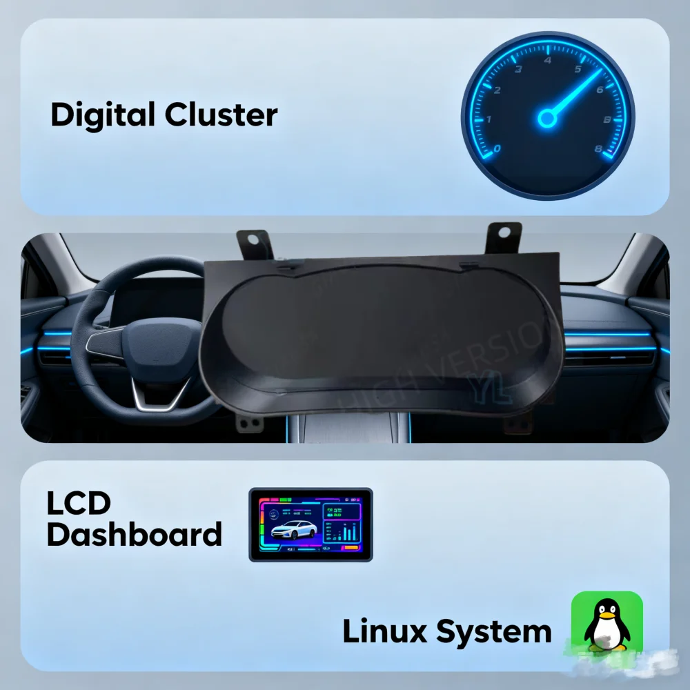 

Экран одометра YL для Toyota Hilux Fortuner 2016-2024 Linux, виртуальный кабин, цифровой кластер, приборная панель автомобиля, ЖК-измеритель скорости, блок