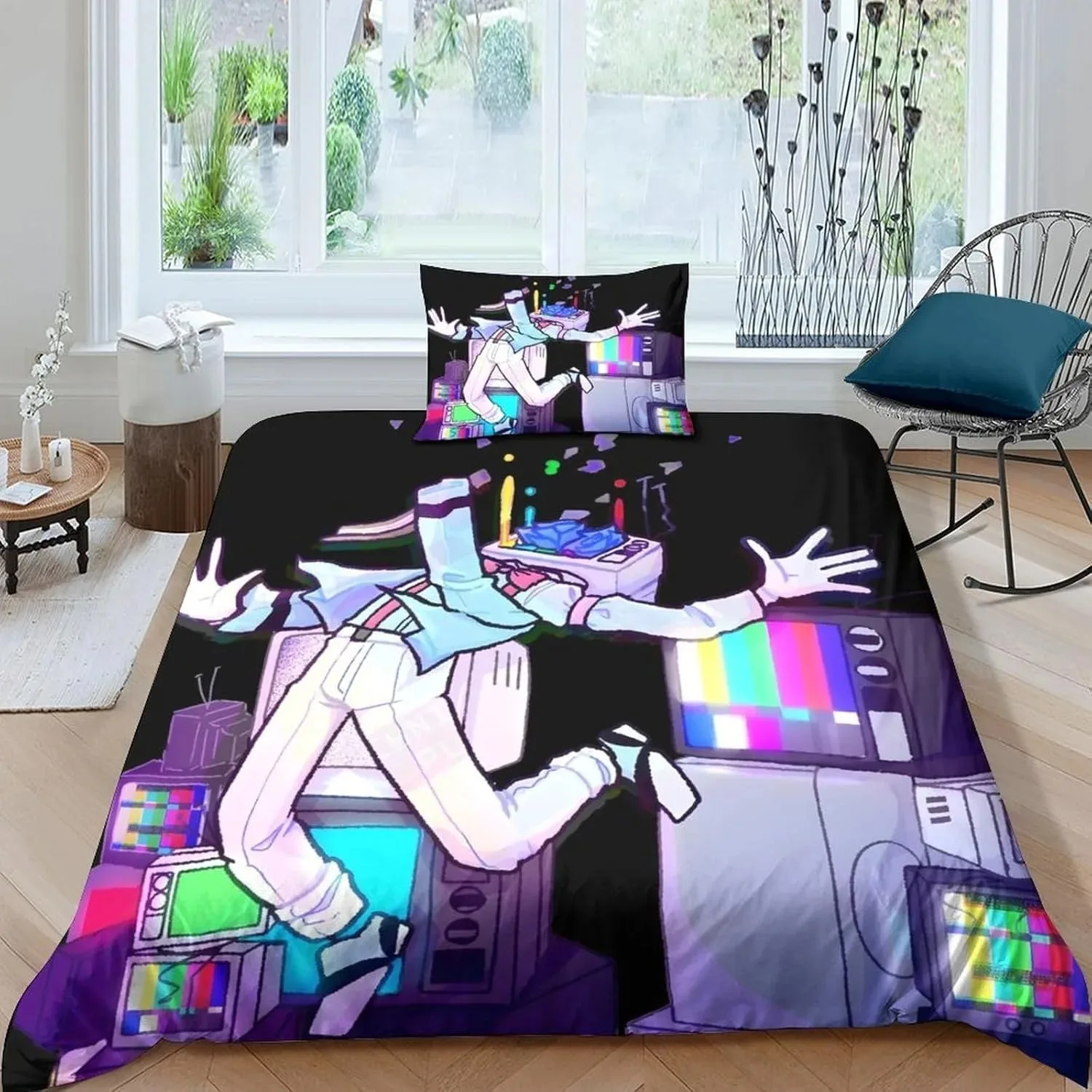 Skibidi Toilet Quilt Cover Game Arale Kids Bedding Set Boys Girls Duvet Cover Child Bedroom Bedclothes Pillowcase Birthday Gift