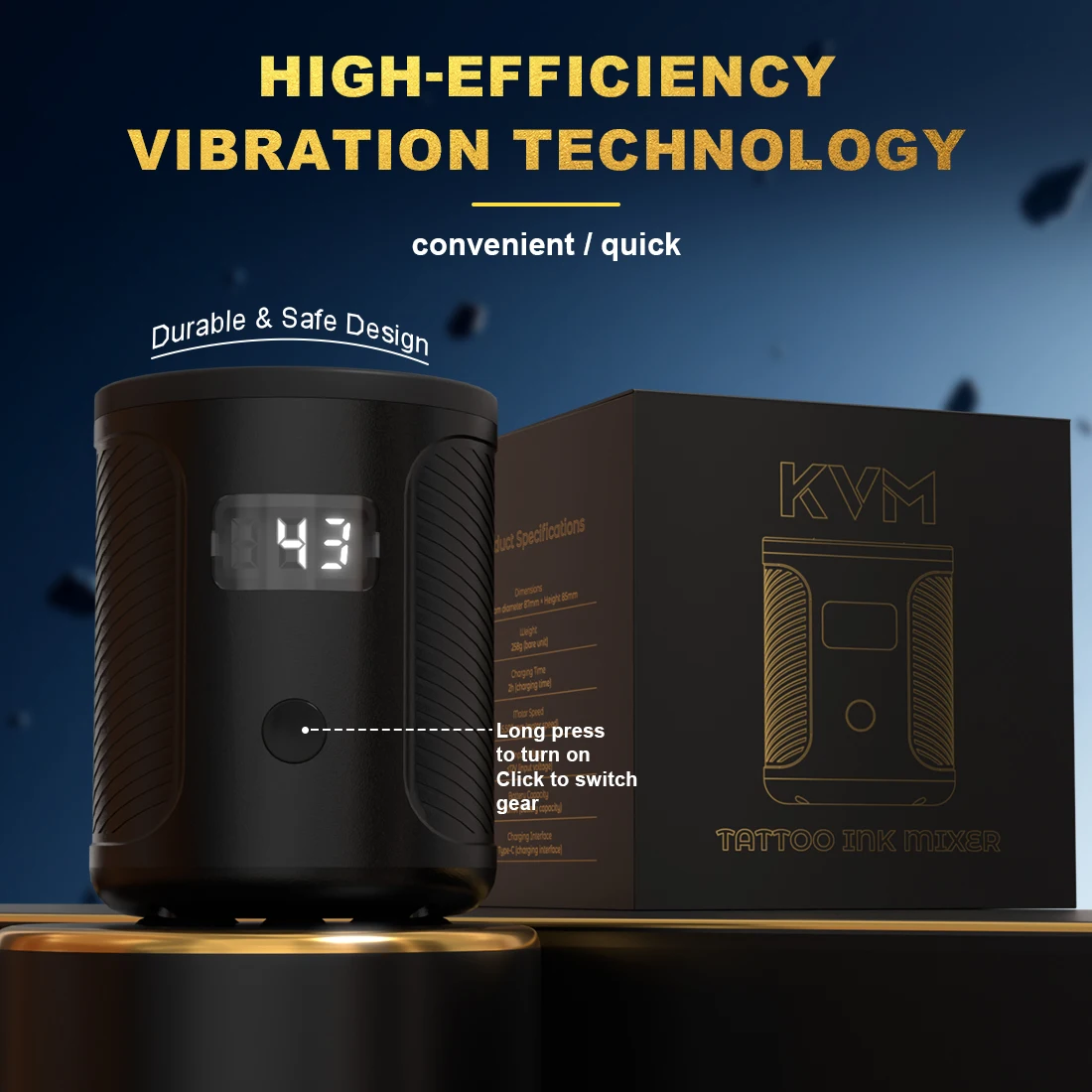 

Mini Vortex Mixer Tattoo Pigment Ink Stirrer with With Auto Touch Switch & 3 Three Gear Adjustments Non-slip Base Tattoo Tool