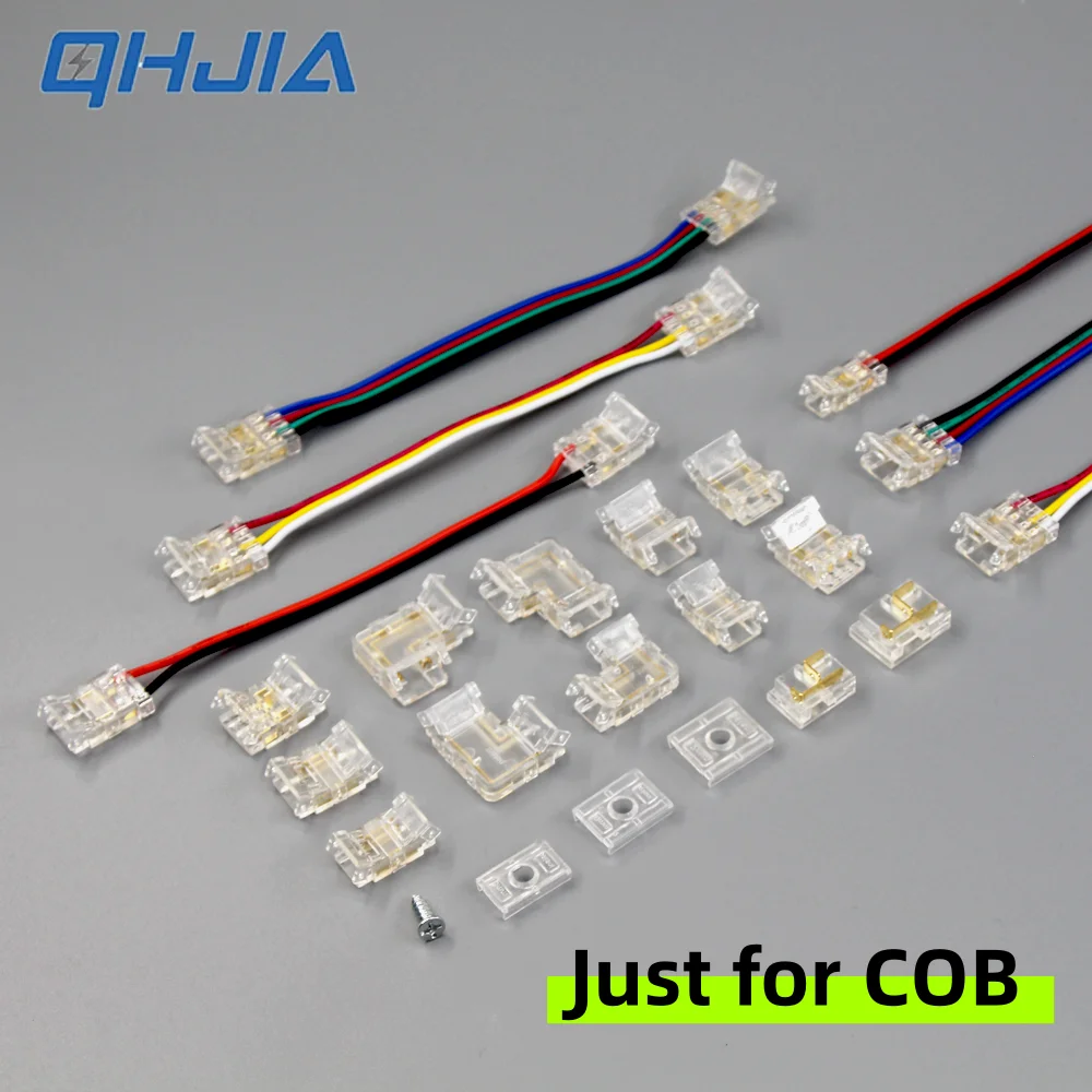 COB Led Strip Connector Light Strip Wire Connectors 2/3/4 Pin  For 5/8/10mm Width