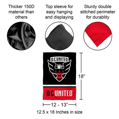 DC United Two Sided Garden Flag and Yard Banner hhp
