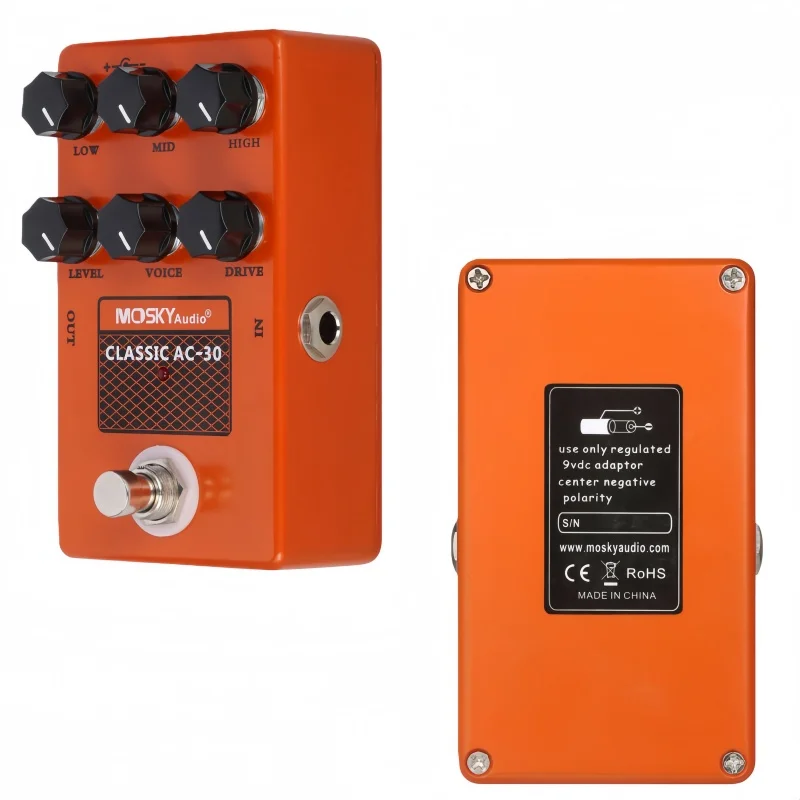 

Гитарная педаль MOSKYaudio AC-30 с металлическим корпусом и симуляцией звука громкоговорителя для электрогитары