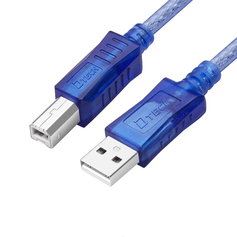 DTECH CU0093 USB 2.0 Type a Male to B Male Printer Data Cabo AM to BM Extension Cable 1.8m