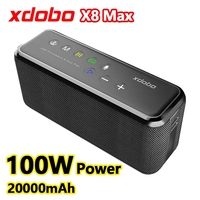 X8 MAX 100W High Power Soundbox Outdoor Portable Waterproof Wireless Bluetooth Speaker Ultra Dual Diaphragm Subwoofer with TWS