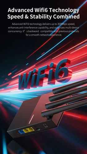 Imagen 2 del producto Comfast Mini 4G LTE Router WiFi6 300Mbps enrutador inalámbrico módem tipo C/DC potencia 4 antenas tarjeta SIM Hotspot Router enchufe de la UE