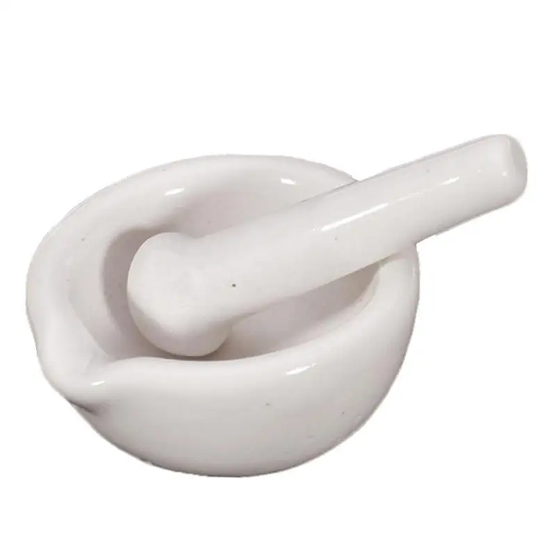1set Mini Pestle and Mortar White Porcelain Mixing Grinding Pill Crusher Bowl Set New