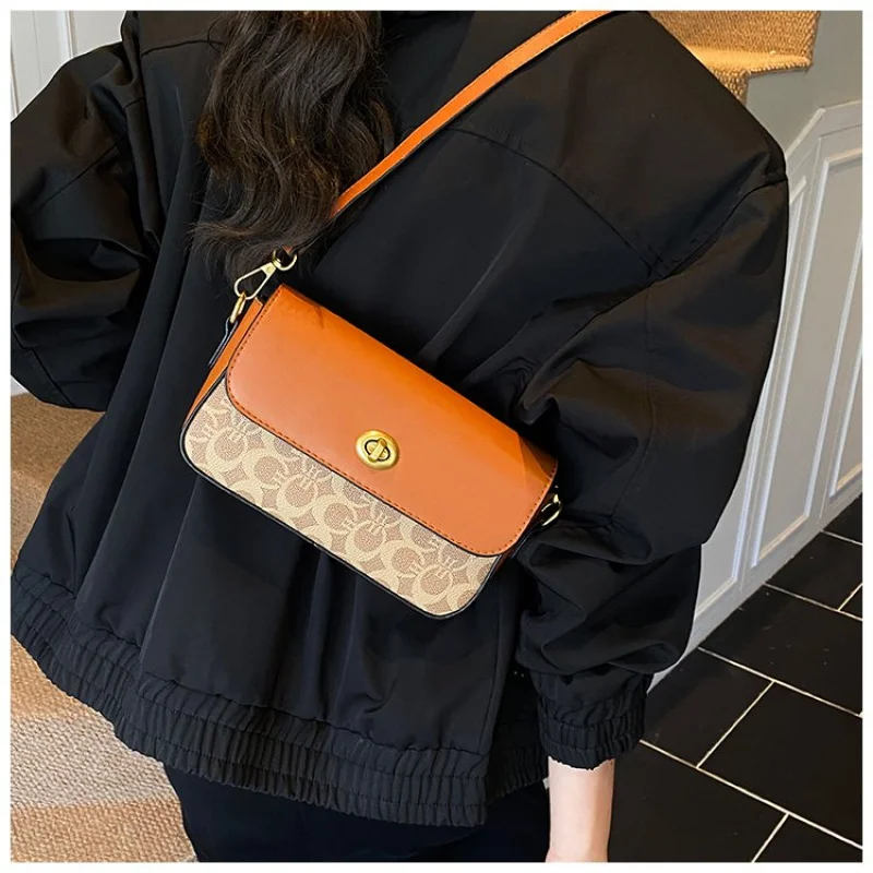 حقيبة دلو عصرية للنساء برباط صغير من جلد البولي يوريثان، تصميم عصري، حقيبة سفر للتسوق اليومي #3