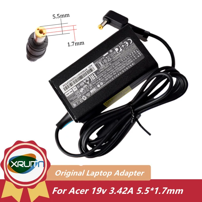 

For Acer Genuine 19V 3.42A 65W 5.5x1.7mm A11-065N1A AC Adapter Laptop Charger CPA09-A065N1 PA-1650-02 PA-1650-86 PA-1700-02