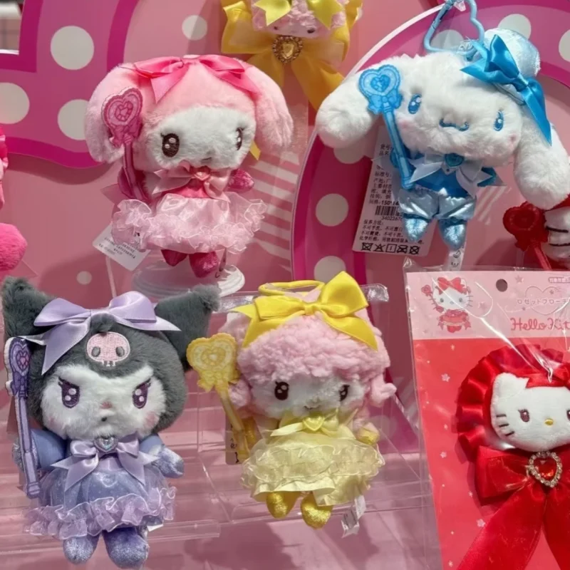 sanrio-magic-idol-series-soft-plush-keychain-hello-kitty-my-melody-kuromi-cinnamoroll-cartoon-bag-pendant-cute-gift