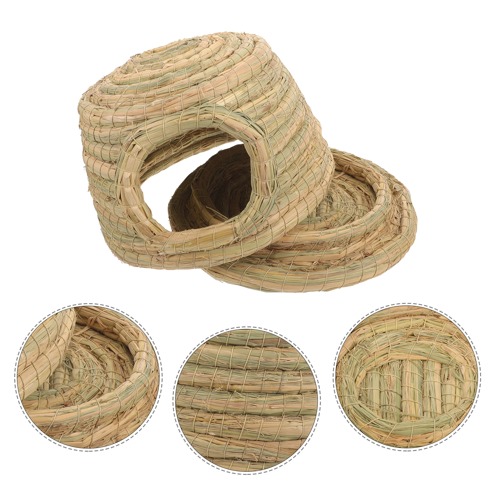 

Rabbit Nest Natural Grass House Woven Bed Resting Hiding Spot for Rabbits Guinea Pigs Hamsters Indoor Rabbit Grass House