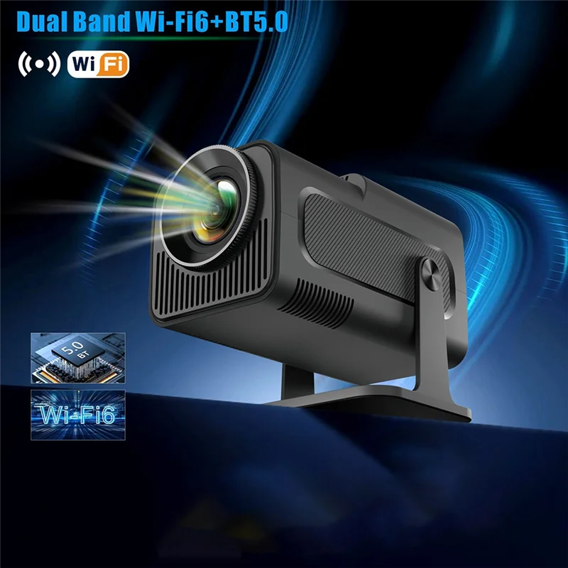 GO-HY320 Proiettore Dual Wifi6 BT5.0 1920X1080p 300ANSI 4K Allwinner H713 Android 11 Proiettore portatile per esterni domestico Durevole EU Pl