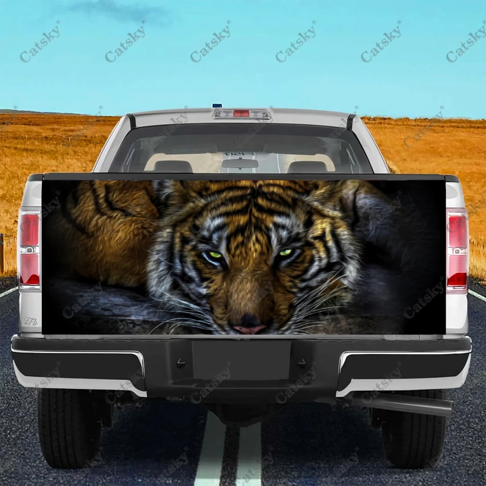 

Awesome Tiger Animal Car Tail Trunk Protect Sticker Decal Car Body Automobile Decoration for SUV Off-road Universal Pickup