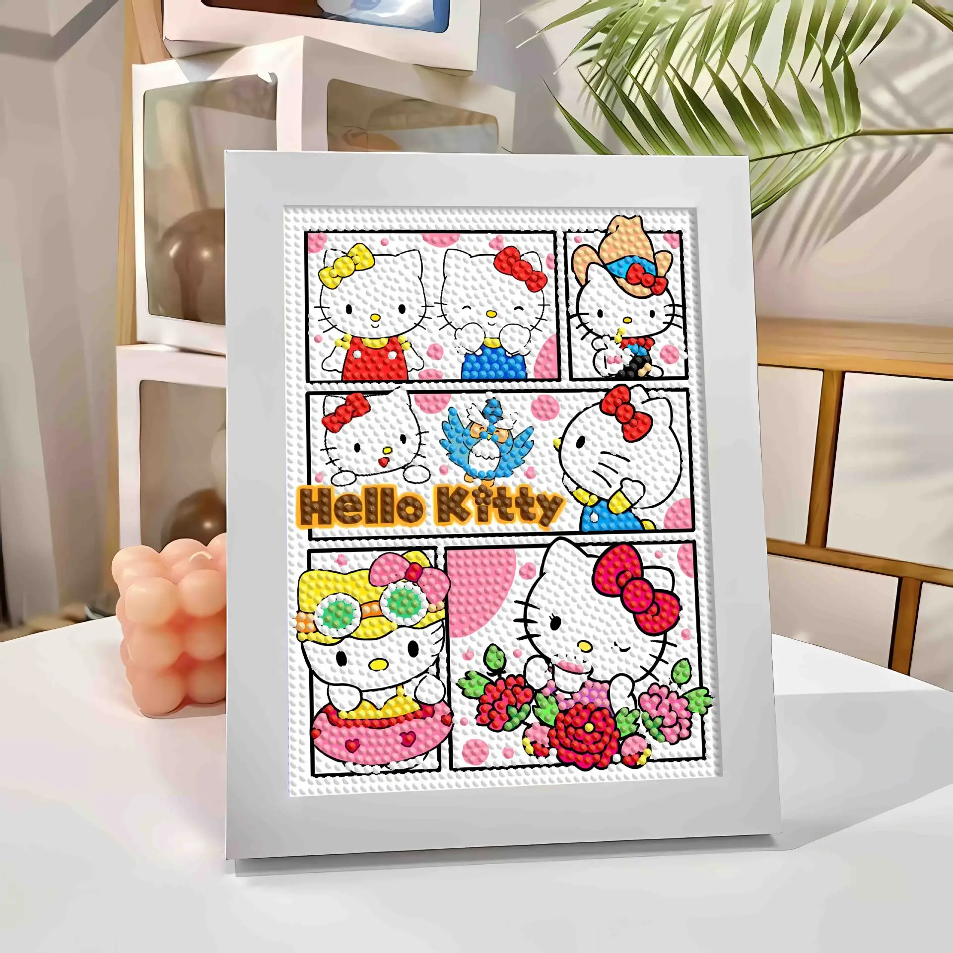 Frame Sanrio Animation Creativity Diamond Painting Kuromi My Meiody Handmade DIY Home Decoration Educational Toy For Children