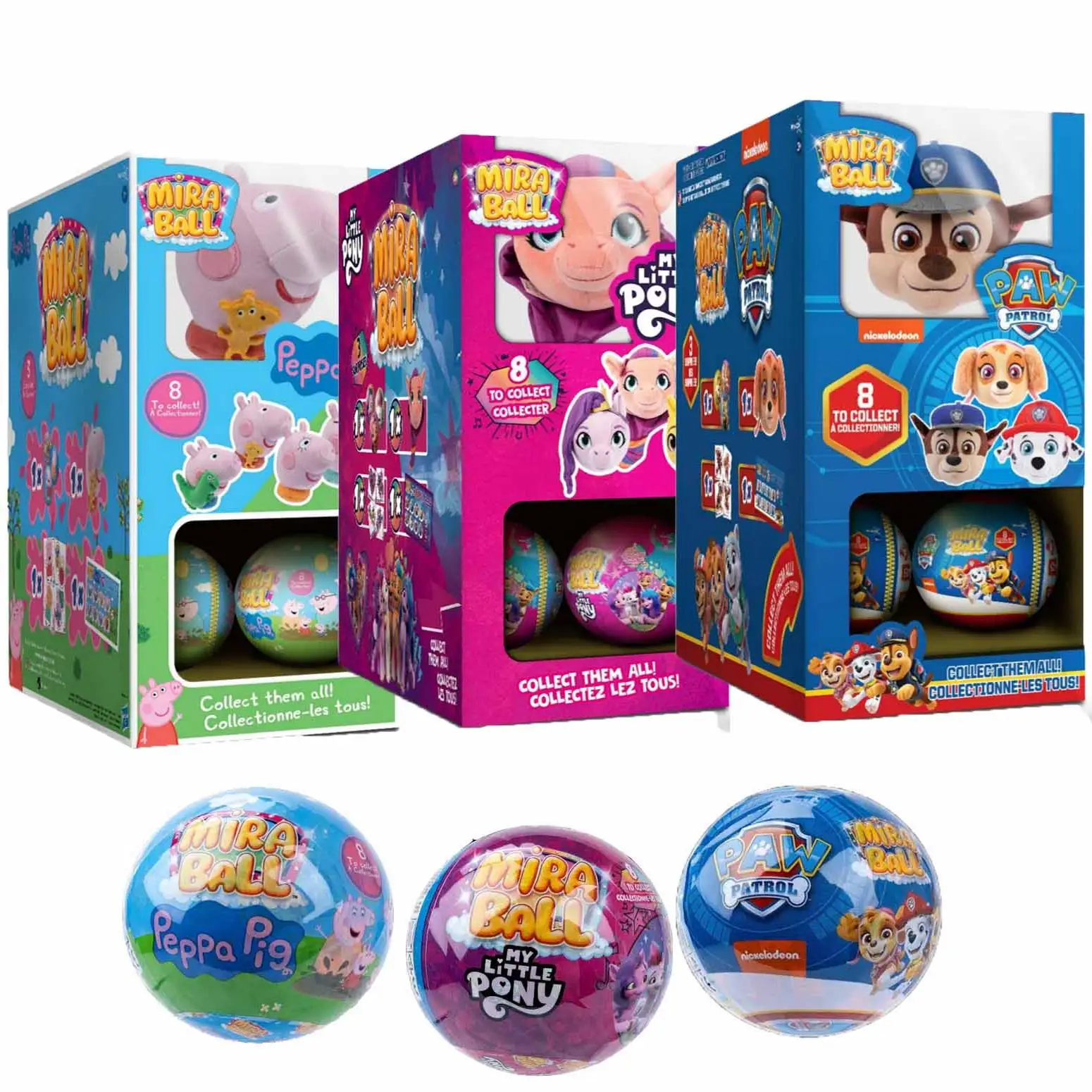 Latest model MIRABALL PAW Patrol My Little Pony Peppa Pig 3-in-1 Surprise 2 Pack Blind Box Toys for Kids