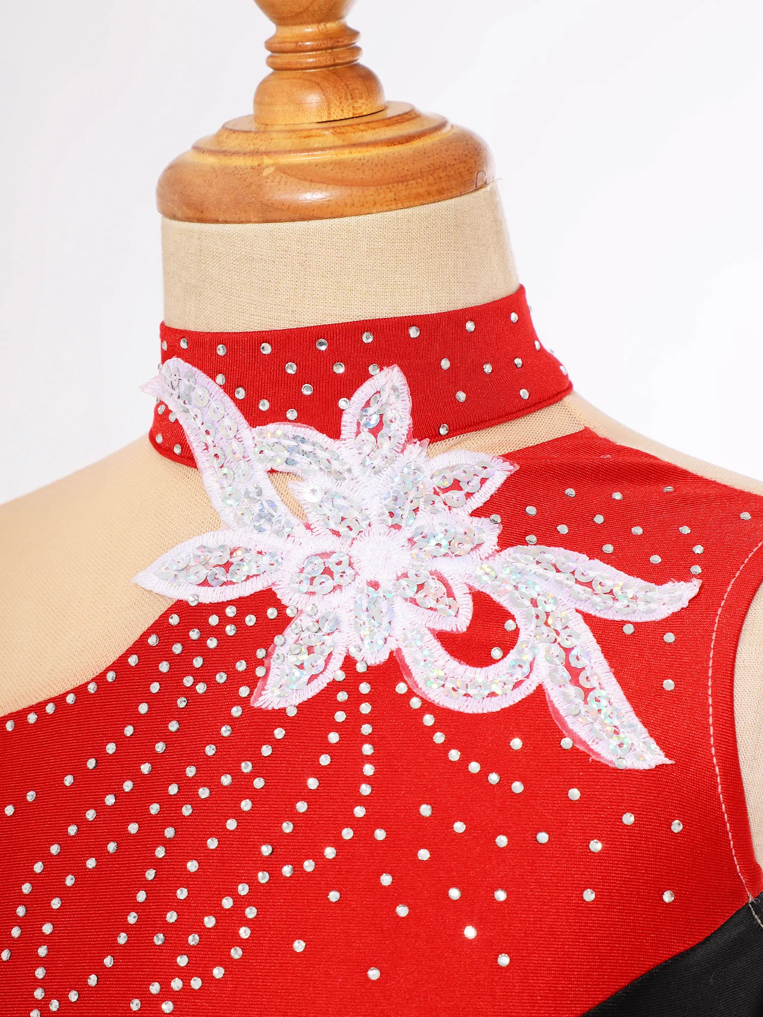 Robe de Ballet en Strass pour Fille, Justaucorps d'Entraînement de Salle de Bal, Costume de brev, Vêtements de Performance de Patinage sur Glace