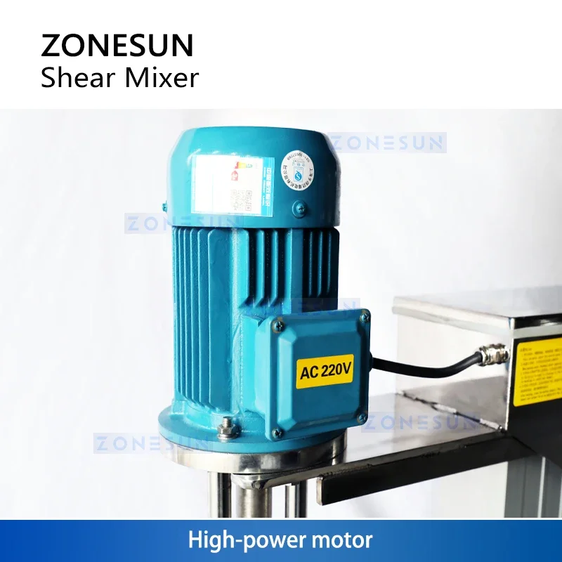 Zonesun ZS-J400 High Shear Homogenizer Rotor Stator Mixer High Speed Emulsifier Disperser High Shear Impeller