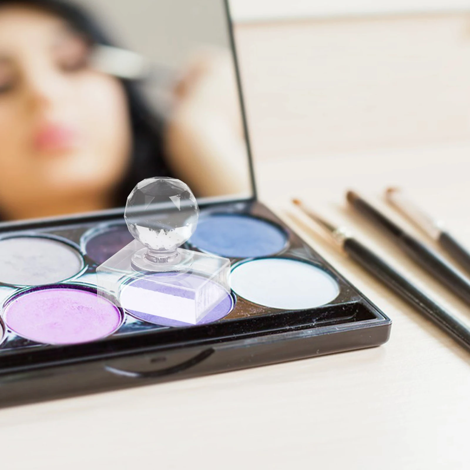 

Eyeshadow Pressing Powder Tool 2058 Square Round Stamper Sub Mold Seal Transparent Travel Eye Shadow Tool Eyeshadow